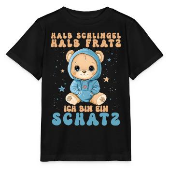 Moitié Coquin Moitié Grimace Chérie Ours Ours - T-shirt bio MINI CREATOR Stanley/Stella Enfant - noir - Devant - Mikhail (115cm)