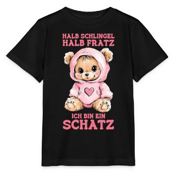Ours Ours Moitié Coquin Moitié Grimace Trésor - T-shirt bio MINI CREATOR Stanley/Stella Enfant - noir - Devant - Mikhail (115cm)