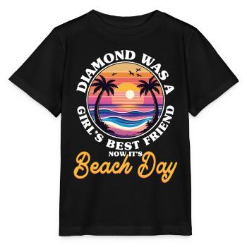 Freundin Strand Urlaub Ehefrau Valentinstag - Stanley/Stella Kinder T-Shirt MINI CREATOR  - Schwarz - Vorne - Mikhail (115cm)