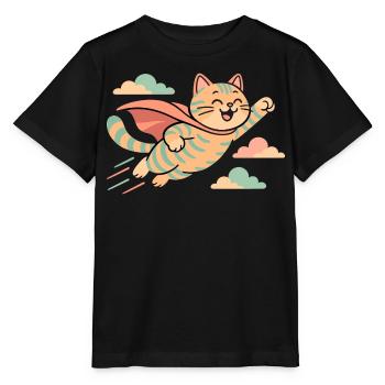Super Katze Britisch Kurzhaar getigert Geschenk - Stanley/Stella Kinder T-Shirt MINI CREATOR  - Schwarz - Vorne - Mikhail (115cm)