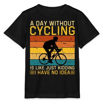 lustiger Fahrrad Spruch Radfahrer - Stanley/Stella Kinder T-Shirt MINI CREATOR  - Schwarz - Vorne - Mikhail (115cm)