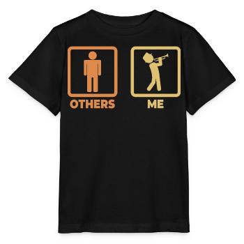 Figurine allumette trompette - T-shirt bio MINI CREATOR Stanley/Stella Enfant - noir - Devant - Mikhail (115cm)