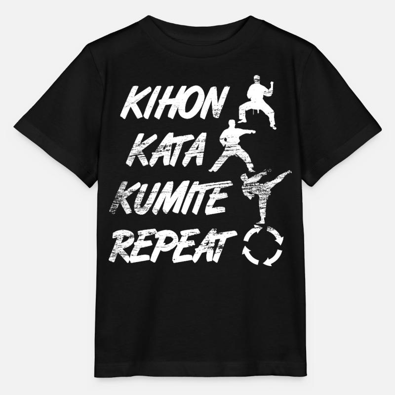 Kihon Kata Kumite Repeat - Stanley/Stella MINI CREATOR Kids’ T-Shirt - black