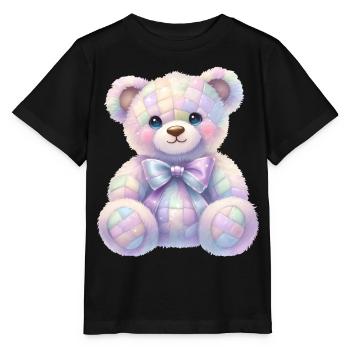 Coquette Ours Pailleté 🧸 - T-shirt bio MINI CREATOR Stanley/Stella Enfant - noir - Devant - Mikhail (115cm)