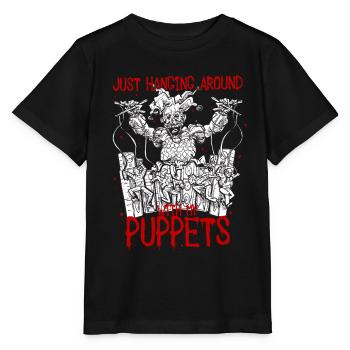 Puppenspieler Hanging Around With my Puppets - Stanley/Stella Kinder T-Shirt MINI CREATOR  - Schwarz - Vorne - Mikhail (115cm)