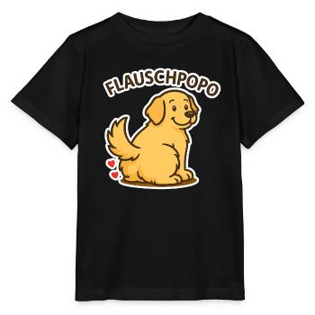 Fluffy butt - Chien mignon avec des fesses moelleuses - T-shirt bio MINI CREATOR Stanley/Stella Enfant - noir - Devant - Mikhail (115cm)