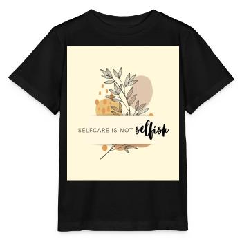 Prendre soin de soi n’est pas égoïste - T-shirt bio MINI CREATOR Stanley/Stella Enfant - noir - Devant - Mikhail (115cm)