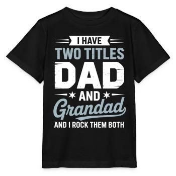 Stolzer Papa Opa Spruch Großvater Humor - Stanley/Stella Kinder T-Shirt MINI CREATOR  - Schwarz - Vorne - Mikhail (115cm)