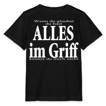 glaubst du - du hast alles im Griff - Stanley/Stella Kinder T-Shirt MINI CREATOR  - Schwarz - Vorne - Mikhail (115cm)