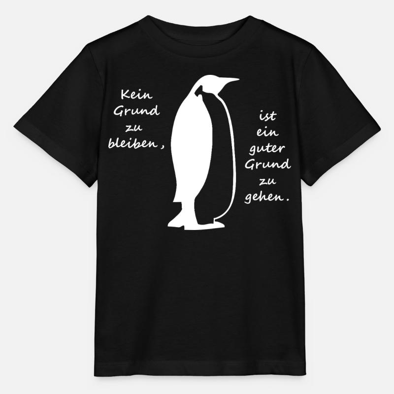 Aucune raison de rester Penguin - T-shirt bio MINI CREATOR Stanley/Stella Enfant - noir