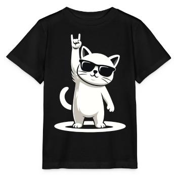 Rock'n' Miez - Stanley/Stella Kinder T-Shirt MINI CREATOR  - Schwarz - Vorne - Mikhail (115cm)