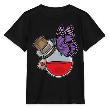 Schmetterling Zaubertrank - Stanley/Stella Kinder T-Shirt MINI CREATOR  - Schwarz - Vorne - Mikhail (115cm)