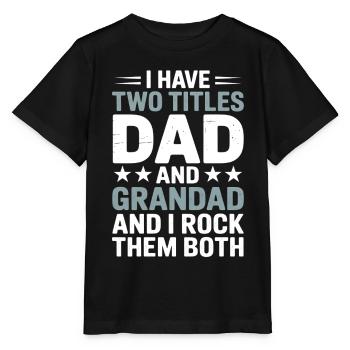 Stolzer Vater und Opa Spruch Großvater - Stanley/Stella Kinder T-Shirt MINI CREATOR  - Schwarz - Vorne - Mikhail (115cm)