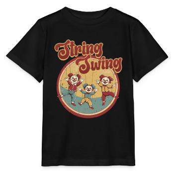 Puppeteer Ventriloquist - Stanley/Stella MINI CREATOR Kids’ T-Shirt - black - Front - Mikhail (115cm)