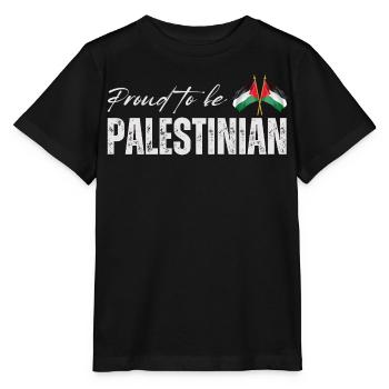 Fier Palestinien, j’adore la Palestine - T-shirt bio MINI CREATOR Stanley/Stella Enfant - noir - Devant - Mikhail (115cm)