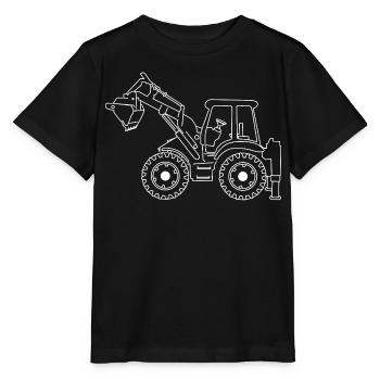 Excavatrice - T-shirt bio MINI CREATOR Stanley/Stella Enfant - noir - Devant - Mikhail (115cm)