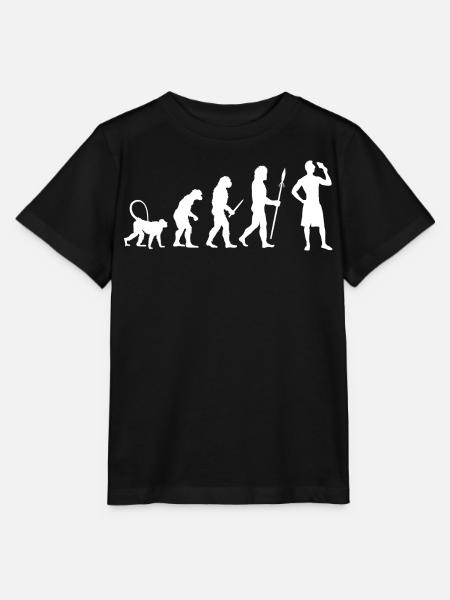 Eiscreme Evolution - Stanley/Stella Kinder T-Shirt MINI CREATOR  - Schwarz