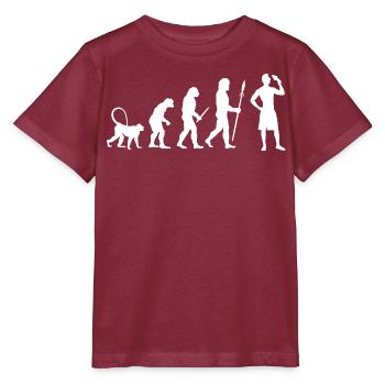 Évolution de la crème glacée - T-shirt bio MINI CREATOR Stanley/Stella Enfant - bordeaux - Devant - Kain (125cm)
