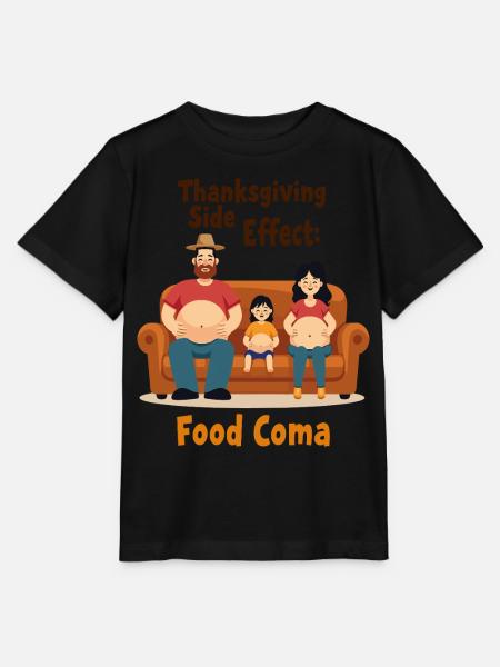 Thanksgiving Food Coma - Stanley/Stella Kinder T-Shirt MINI CREATOR  - Schwarz