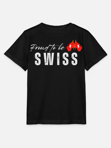 Stolzer Schweizer, ich liebe die Schweiz - Stanley/Stella Kinder T-Shirt MINI CREATOR - Schwarz