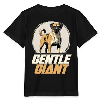 Kangal Hund Gentle Giant - Stanley/Stella Kinder T-Shirt MINI CREATOR  - Schwarz - Vorne - Mikhail (115cm)