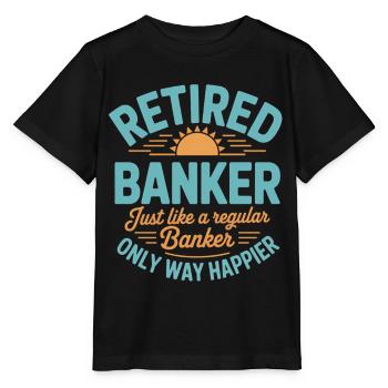 Banquier retraité Dire banquier - T-shirt bio MINI CREATOR Stanley/Stella Enfant - noir - Devant - Mikhail (115cm)