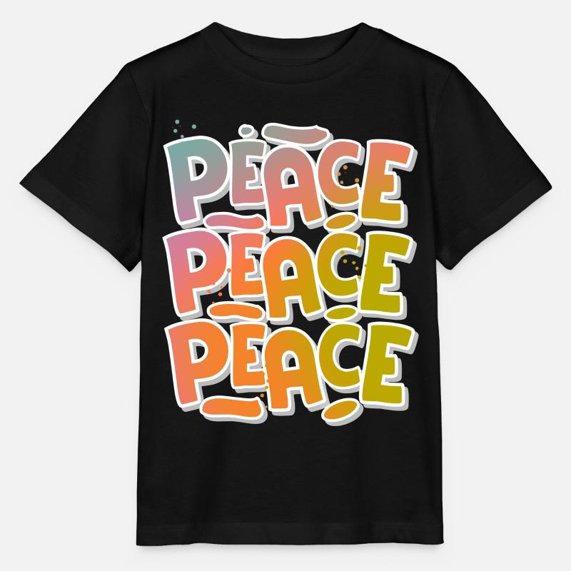 Peace Frieden - Stanley/Stella Kinder T-Shirt MINI CREATOR - Schwarz