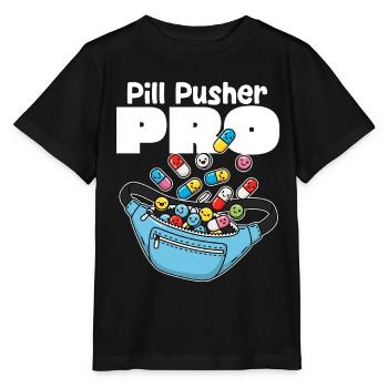 PILUL PUSHER PRO - CADEAU D’INFIRMIÈRE - T-shirt bio MINI CREATOR Stanley/Stella Enfant - noir - Devant - Mikhail (115cm)