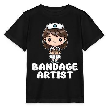 BANDAGE ARTIST - NURSE GIFT - Stanley/Stella MINI CREATOR Kids’ T-Shirt - black - Front - Mikhail (115cm)