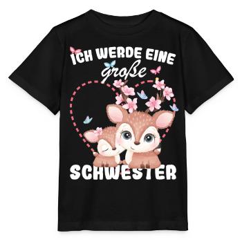 Nachwuchs Verkünden Ich Werde Große Schwester 2027 - Stanley/Stella Kinder T-Shirt MINI CREATOR  - Schwarz - Vorne - Mikhail (115cm)