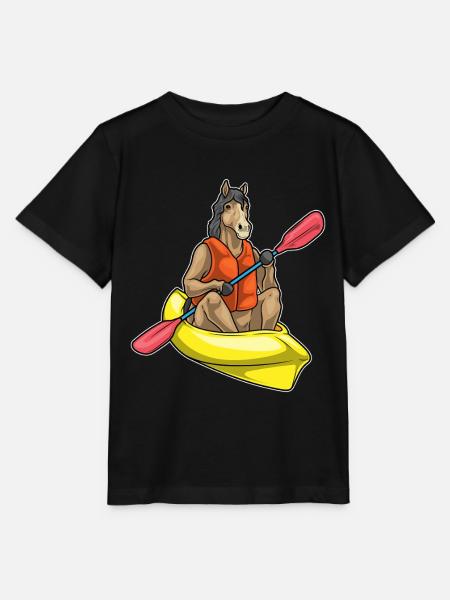 Pferd kleines Boot - Stanley/Stella Kinder T-Shirt MINI CREATOR - Schwarz