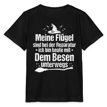 Halloween Meine Flügel sind bei der Reparatur - Stanley/Stella Kinder T-Shirt MINI CREATOR  - Schwarz - Vorne - Mikhail (115cm)