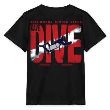 Plongée Cave Diver Graphique - T-shirt bio MINI CREATOR Stanley/Stella Enfant - noir - Devant - Mikhail (115cm)