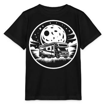 Motorhome Silhouette Camping Reis - Stanley/Stella MINI CREATOR Kids’ T-Shirt - black - Front - Mikhail (115cm)