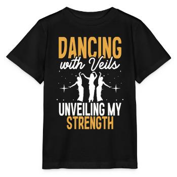 Danse orientale Danseuse orientale Danse avec des voiles - T-shirt bio MINI CREATOR Stanley/Stella Enfant - noir - Devant - Mikhail (115cm)