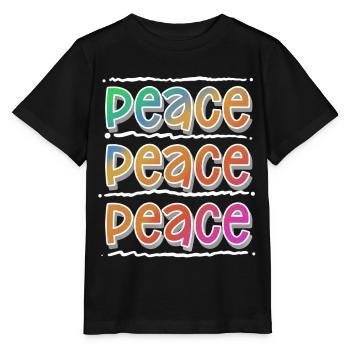 Peace - Stanley/Stella Kinder T-Shirt MINI CREATOR  - Schwarz - Vorne - Mikhail (115cm)