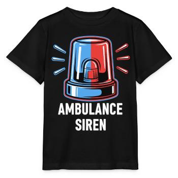 Sirène d’ambulance - T-shirt bio MINI CREATOR Stanley/Stella Enfant - noir - Devant - Mikhail (115cm)