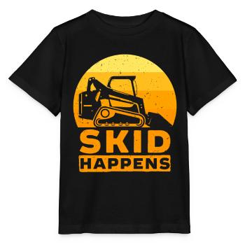 Kompaktlader Skid Steer Operator Skid Happens - T-shirt bio MINI CREATOR Stanley/Stella Enfant - noir - Devant - Mikhail (115cm)