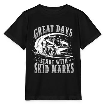 Kompaktlader Skid Steer Operator Skid Marks - T-shirt bio MINI CREATOR Stanley/Stella Enfant - noir - Devant - Mikhail (115cm)