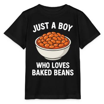 Juste un garçon qui aime les fèves au lard - T-shirt bio MINI CREATOR Stanley/Stella Enfant - noir - Devant - Mikhail (115cm)