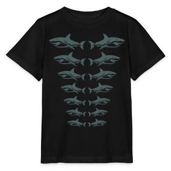Sharks - T-shirt bio MINI CREATOR Stanley/Stella Enfant - noir - Devant - Mikhail (115cm)