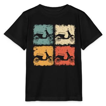 Vintage Scooter Moped For Scooter Driver - Stanley/Stella MINI CREATOR Kids’ T-Shirt - black - Front - Mikhail (115cm)