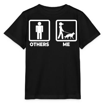 Schäferhund Besitzer - Stanley/Stella Kinder T-Shirt MINI CREATOR  - Schwarz - Vorne - Mikhail (115cm)