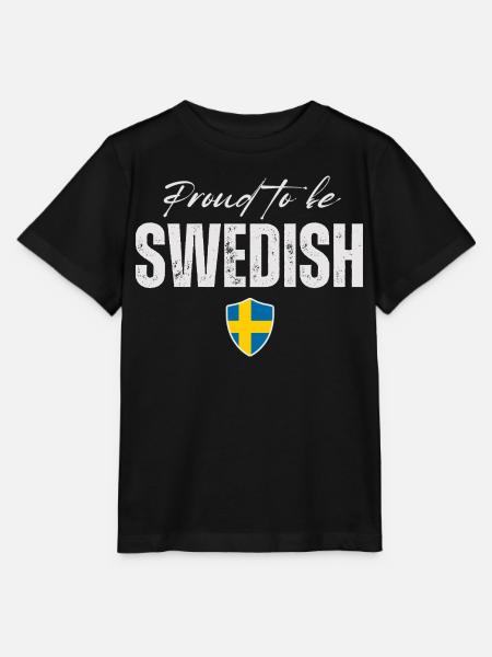 Sueco orgulloso, Hecho en Suecia - T-shirt MINI CREATOR barn från Stanley/Stella - svart