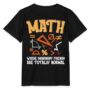 Math Math Teacher Math Imaginary Friends - Stanley/Stella MINI CREATOR Kids’ T-Shirt - black - Front - Mikhail (115cm)