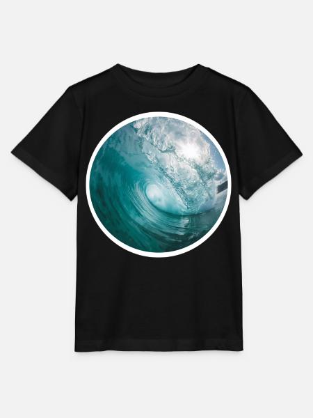 Wellenbewegung Meereskunst - Stanley/Stella Kinder T-Shirt MINI CREATOR - Schwarz