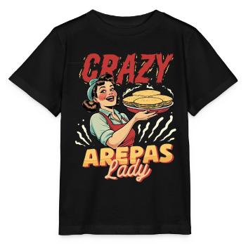 Arepa Crazy Arepas Lady - Stanley/Stella Kinder T-Shirt MINI CREATOR  - Schwarz - Vorne - Mikhail (115cm)