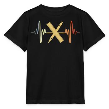 Vintage Ruler Heartbeat - Stanley/Stella MINI CREATOR Kids’ T-Shirt - black - Front - Mikhail (115cm)