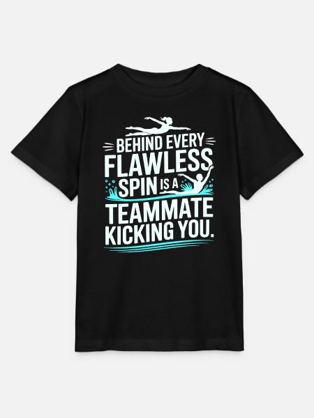 Hinter jedem makellosen Spin-Swim-Teamkollegen - Stanley/Stella Kinder T-Shirt MINI CREATOR - Schwarz