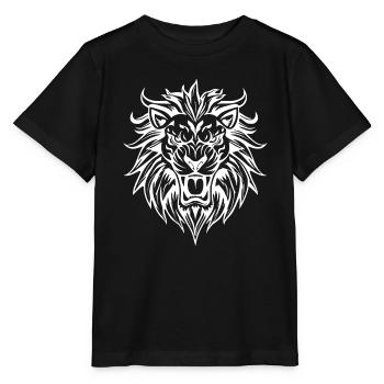 Löwe Tribal - Stanley/Stella Kinder T-Shirt MINI CREATOR  - Schwarz - Vorne - Mikhail (115cm)